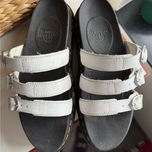 Dr. Martens Triple Strap White Sandals